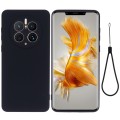 For Huawei Mate 50 Pro Solid Color Liquid Silicone Dropproof Full Coverage Protective Case(Black)