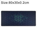 Anti-Slip Rubber Cloth Surface Game Mouse Mat Keyboard Pad, Size:80 x 30 x 0.2cm(Green Honeycomb)