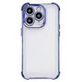For iPhone 12 Pro Max Electroplating Four-corner Shockproof Space Phone Case(Blue)