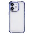 For iPhone 11 Electroplating Four-corner Shockproof Space Phone Case(Blue)