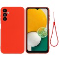 For Samsung Galaxy A14 5G Solid Color Liquid Silicone Shockproof Full Coverage Phone Case(Red)