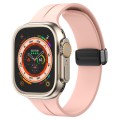Solid Color Magnetic Buckle Silicone Watch Band For Apple Watch Series 9&8&7 41mm / SE 3&SE 2&6&SE&5