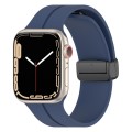 Solid Color Magnetic Buckle Silicone Watch Band For Apple Watch Ultra 49mm / Series 8&7 45mm / SE 2&