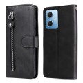 For Xiaomi Redmi Note 12 China Calf Texture Zipper Leather Phone Case(Black)