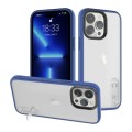 For iPhone 14 Pro Max Terminator Shockproof Phone Case with Holder(Transparent Blue)