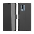 For Nokia X30 5G Twill Texture Side Buckle Leather Phone Case(Black)