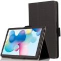 For TCL NxtPaper 10s Skin Texture Leather Tablet Case with Holder(Black)