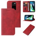 For Motorola Moto Defy 2021 Magnetic Closure Leather Phone Case(Red)