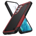 For Samsung Galaxy S22+ 5G PC + TPU Shockproof Protective Phone Case(Red+Black)