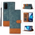 For Samsung Galaxy S20 FE Splicing Leather Phone Case(Green)