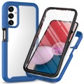 For Samsung Galaxy A14 5G Two-layer Integrated Transparent TPU + PC + PET Protective Phone Case(Blue