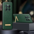 For Huawei Mate 50 Pro SULADA Invisible Bracket Leather Back Cover Phone Case(Dark Green)
