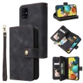 For Samsung Galaxy A71 4G Multifunctional Card Slot Zipper Wallet Leather Phone Case(Black)