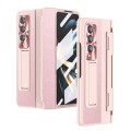 For Samsung Galaxy Z Fold4 Integrated Full Coverage Phone Case with Hinge(Pink)