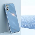 For Samsung Galaxy Note10 XINLI Straight Edge 6D Electroplate TPU Phone Case(Celestial Blue)