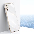 For Samsung Galaxy Note10 XINLI Straight Edge 6D Electroplate TPU Phone Case(White)