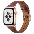 Genuine Leather Breathable Watch Band For Apple Watch Series 9&8&7 41mm / SE 3&SE 2&6&SE&5&4 40mm /