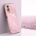 For Xiaomi Redmi Note 11 4G Foreign XINLI Straight Edge 6D Electroplate TPU Phone Case(Cherry Purple