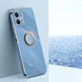 For Xiaomi Redmi Note 12 China XINLI Straight Edge 6D Electroplate TPU Phone Case with Ring Holder(C
