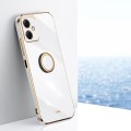 For Xiaomi Redmi Note 12 China XINLI Straight Edge 6D Electroplate TPU Phone Case with Ring Holder(W