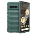 For Google Pixel 7 Pro Magic Shield TPU + Flannel Phone Case(Dark Green)