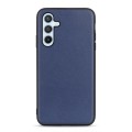 For Samsung Galaxy A54 5G Accurate Hole Lambskin Texture Genuine Leather Phone Case(Blue)
