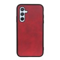 For Samsung Galaxy A54 5G Accurate Hole Two-color Calf Texture PU Phone Case(Red)