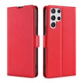 For Samsung Galaxy S23 Ultra Ultra-thin Voltage Side Buckle Horizontal Flip Leather Phone Case(Red)