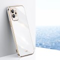 For Realme GT2 Pro XINLI Straight 6D Plating Gold Edge TPU Phone Case(White)
