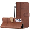 For Xiaomi 12 Pro Business Style Cowhide Texture Leather Phone Case(Coffee)