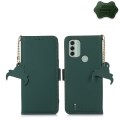 For Nokia C31 Genuine Leather Magnetic RFID Leather Phone Case(Green)