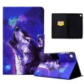For Samsung Galaxy Tab A7 Lite Electric Pressed TPU Leather Tablet Case(Butterfly Wolf)