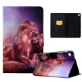 For Samsung Galaxy Tab A 8.0 2019 Electric Pressed TPU Leather Tablet Case(Lion King)