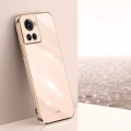 For OnePlus Ace XINLI Straight 6D Plating Gold Edge TPU Phone Case(Pink)