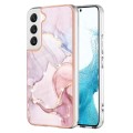 For Samsung Galaxy S23 5G Electroplating Marble Dual-side IMD TPU Phone Case(Rose Gold 005)