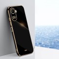 For Huawei nova 10 SE XINLI Straight 6D Plating Gold Edge TPU Shockproof Case(Black)