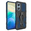 For OPPO A17 Armor Warrior Shockproof PC + TPU Phone Case(Blue)