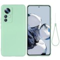 For Xiaomi 12T Pure Color Liquid Silicone Shockproof Phone Case(Green)
