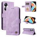 For Realme 10 Pro+ 5G Skin Feel Life Tree Metal Button Leather Phone Case(Purple)