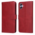 For Samsung Galaxy A04e Classic Calf Texture Flip Leather Phone Case(Red)