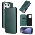 For Xiaomi 13 Pro Global Carbon Fiber Texture Horizontal Flip PU Phone Case(Green)