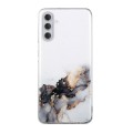 For Samsung Galaxy S23 5G Hollow Marble Pattern TPU Precise Hole Phone Protective Case(Black)