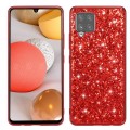 For Samsung Galaxy A12 5G Glitter Powder Shockproof TPU Phone Case(Red)