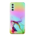 For Samsung Galaxy S23 5G Laser Marble Pattern Clear TPU Protective Phone Case(Green)