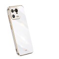 For Xiaomi 13 Pro XINLI Straight 6D Plating Gold Edge TPU Phone Case(White)