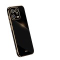 For Xiaomi 13 Pro XINLI Straight 6D Plating Gold Edge TPU Phone Case(Black)