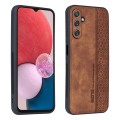 For Samsung Galaxy A14 5G AZNS 3D Embossed Skin Feel Phone Case(Brown)