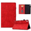 For Samsung Galaxy Tab A7 Lite Tower Embossed Leather Tablet Case(Red)