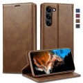 For Samsung Galaxy S23 5G LC.IMEEKE RFID Anti-theft Leather Phone Case(Brown)