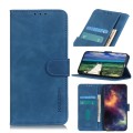For Motorola Moto Edge 40 Pro 5G / X40 / X40 Pro KHAZNEH Retro Texture Leather Phone Case(Blue)
